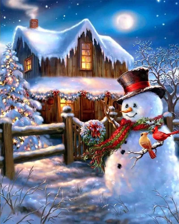 Christmas snow scene
