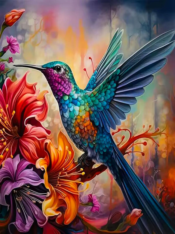 Hummingbirds and flowers2