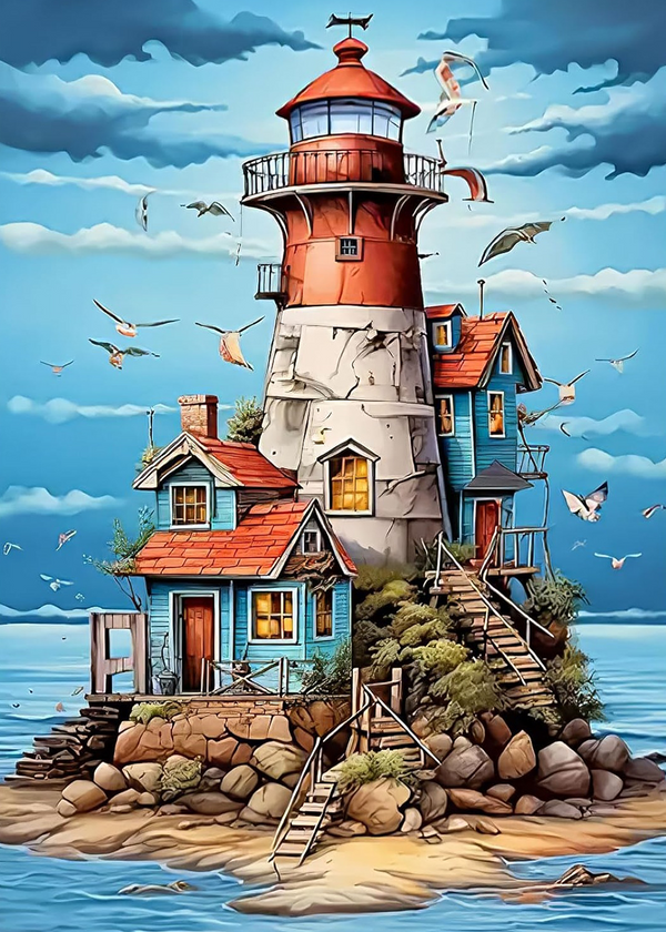 Lighthouse in the water