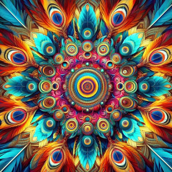 Peacock feathers