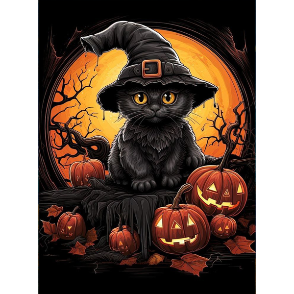 Halloween black cat