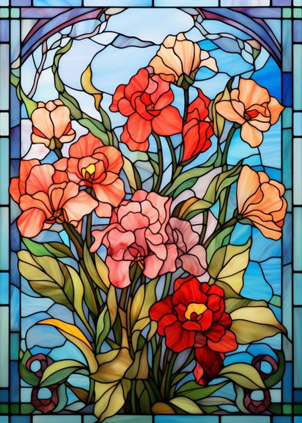 Floral Stained Glass