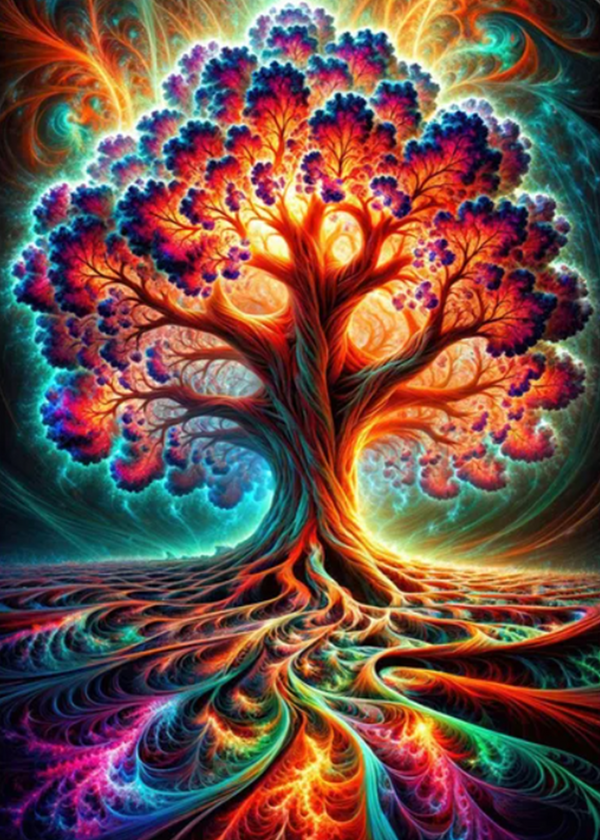 Fantastic colorful tree