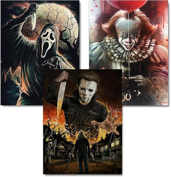 Halloween Scary Art Three-Piece Set