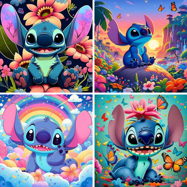 Stitch-4 Pack Diamond Painting Kits Beginners