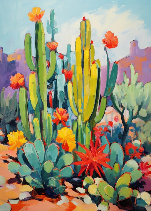 Hand drawn cactus