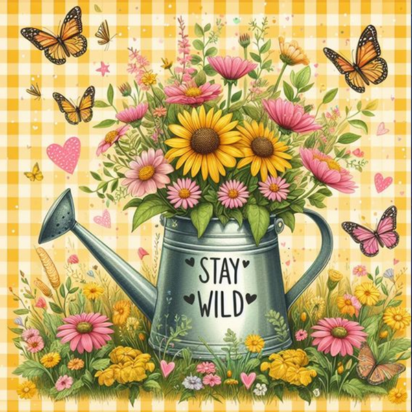 Flowers on the kettle