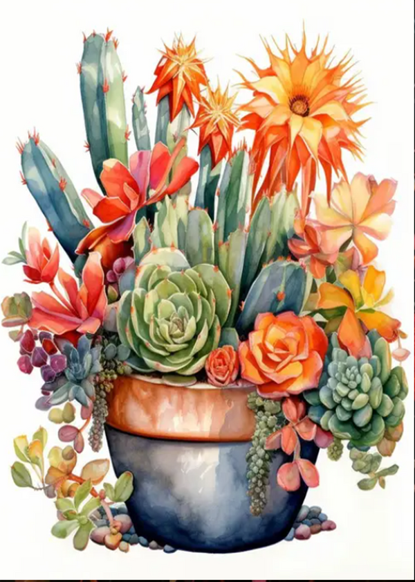 Succulents in small pots