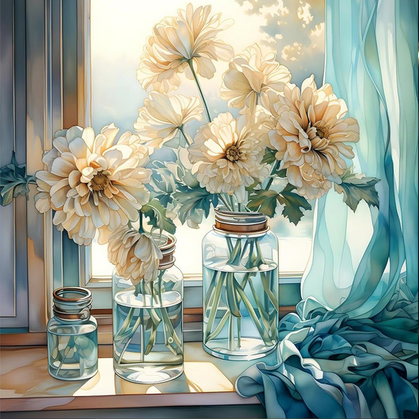 Several flowers in a vase