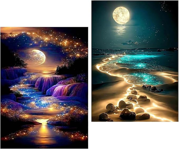 Moonlight and beach
