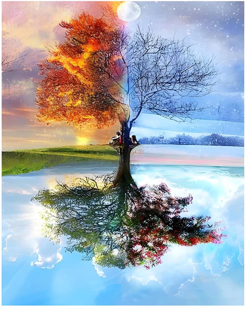 4 Seasons Tree 30x40cm