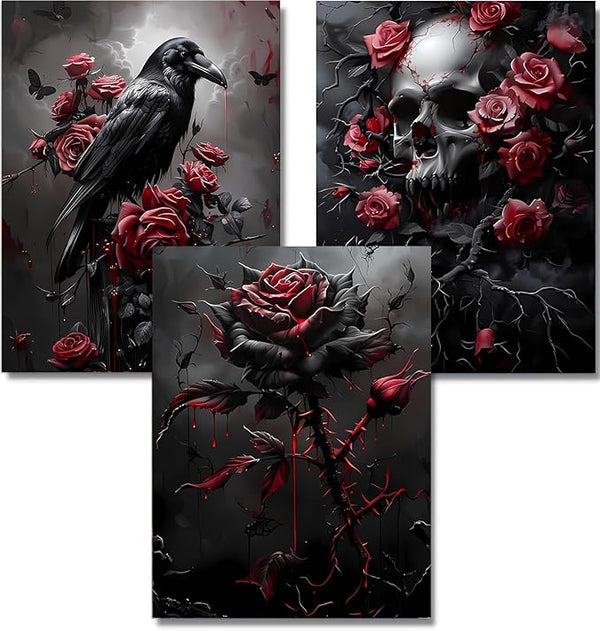 Halloween Scary Art Three-Piece Set