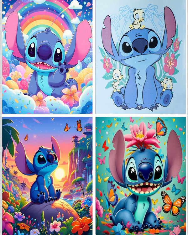 Stitch-4 Pack Diamond Painting Kits Beginners