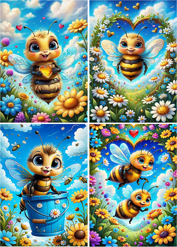 Bee-4 Pack Diamond Painting Kits Beginners