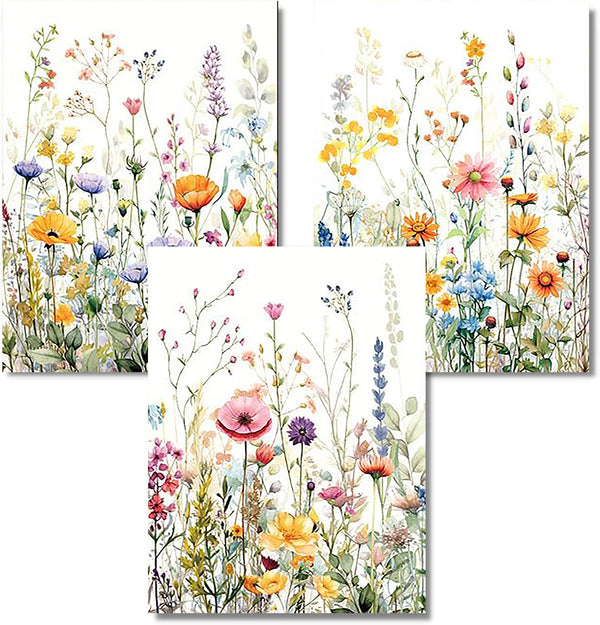 Wildflowers-3 Pack Diamond Painting Kits