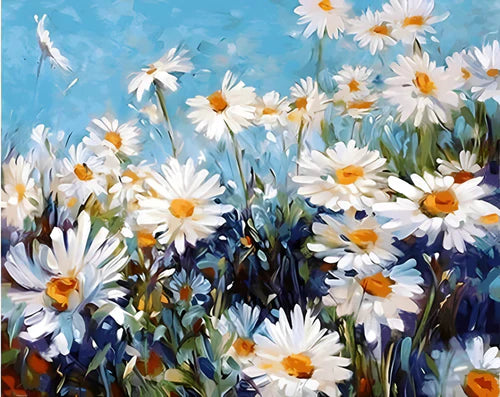 Landscape Of Marguerite In The Sun