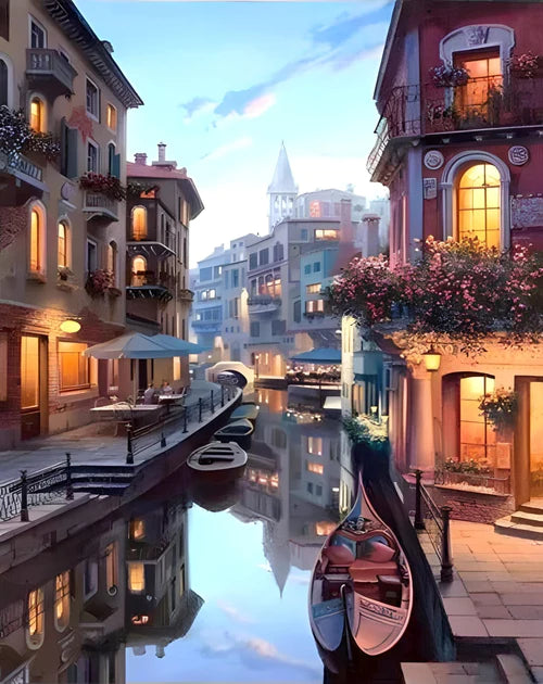 Painting On City Landscape