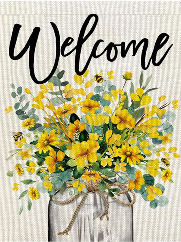 Yellow Flowers In Bottle
