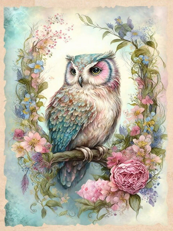 Owl On Tree Branch