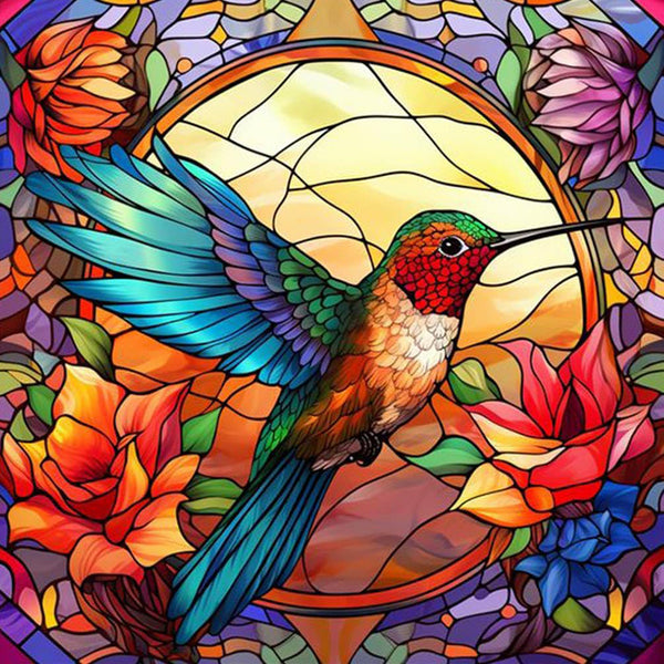 Glass Colored Hummingbird