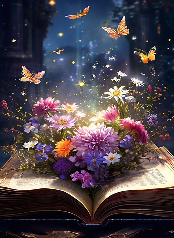 Flowers on the book