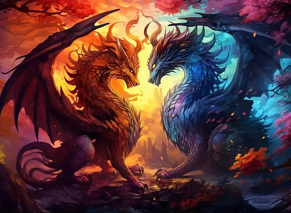 Blue Dragon and Red Dragon