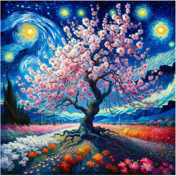 Van Gogh Style - Cherry Blossom Tree