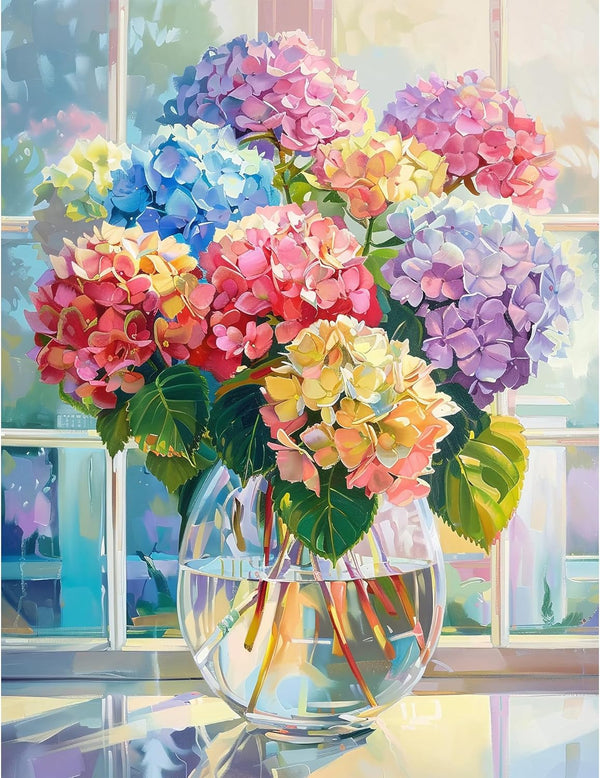 Colorful flowers in a vase