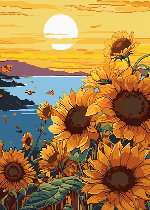 Sunflowers in the sun