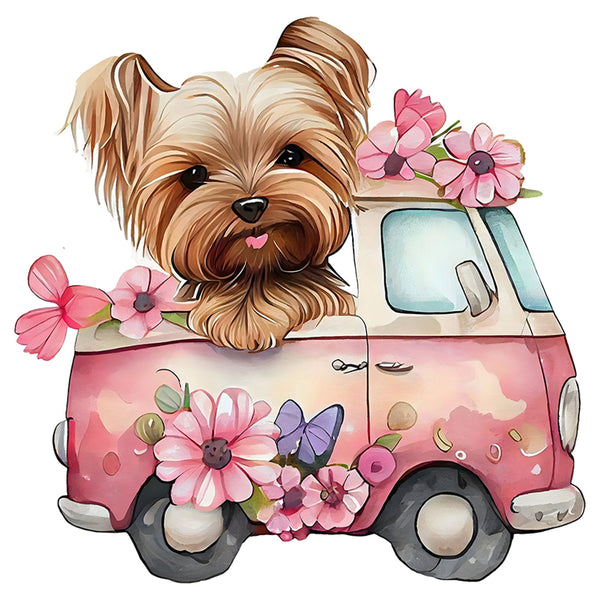 Puppy Sitting In Car