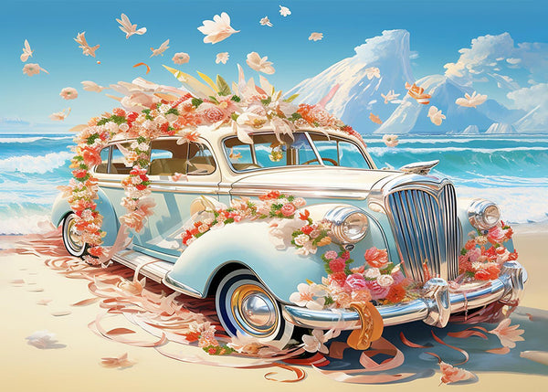 White Car On The Beach
