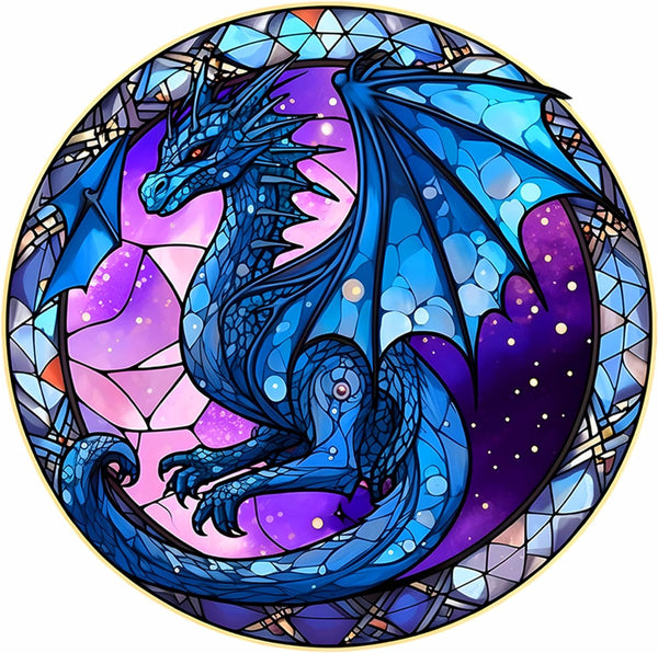 Glass Style-Blue Dragon