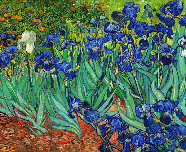Oil painting style-Purple flowers