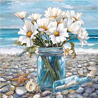 Flowers by the sea