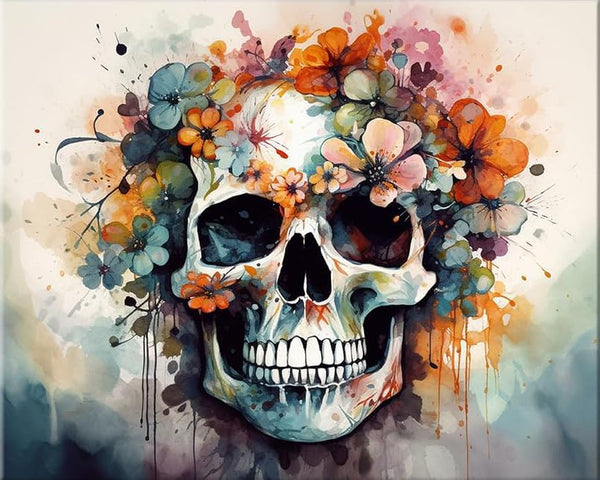 Skull with Floral